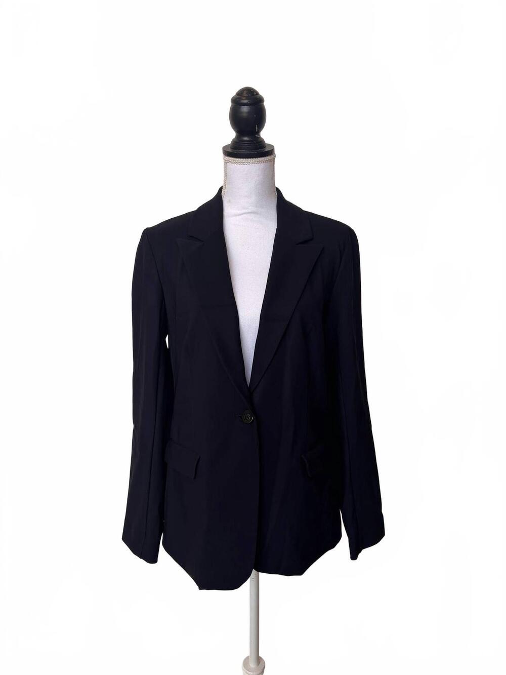 NEW AMELIORA women's the single button blazer in black